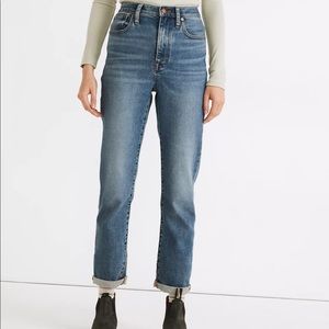 Madewell high rise slim crop boyjean NWT